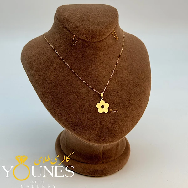 آویز گل طلا لیزری